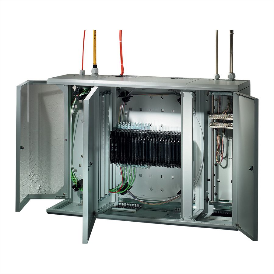 SCHROFF LAN Wall-Mounted Case, Distribution Case, Side by Side Module for Modular, 600H, 225W, 220D