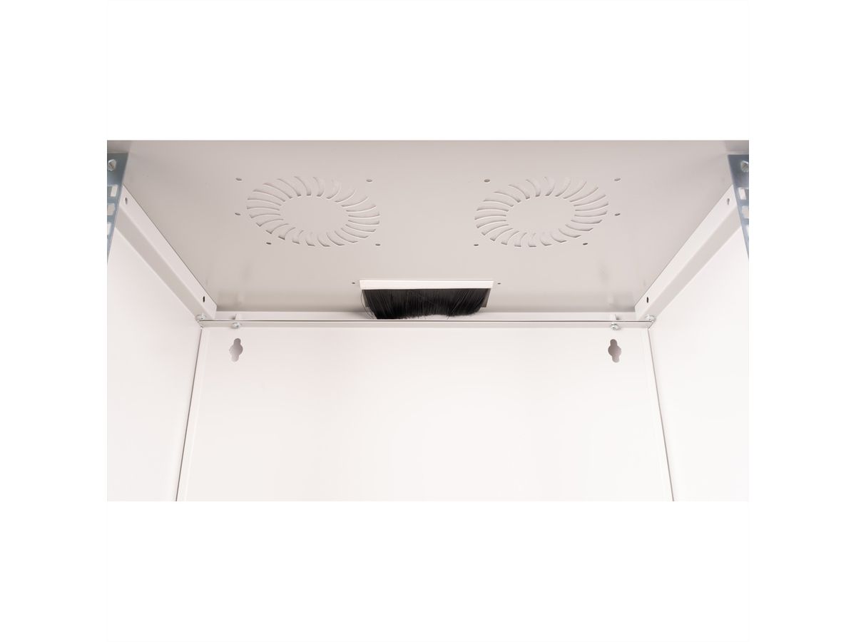 ROLINE 19-inch wandbehuizing Basic 7 U, 540x400 BxD Bouwpakket grijs