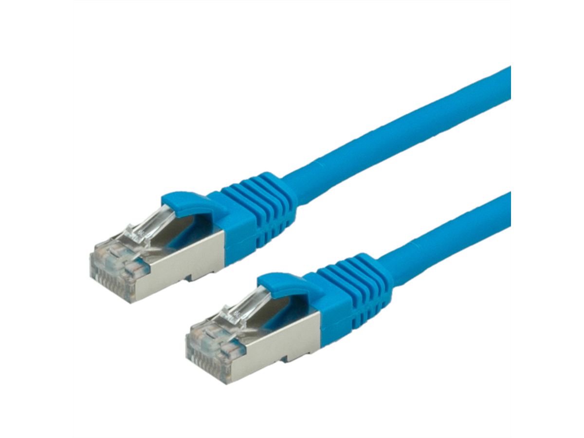 VALUE S/FTP Patch Cord Cat.6 (Class E), halogen-free, blue, 1 m