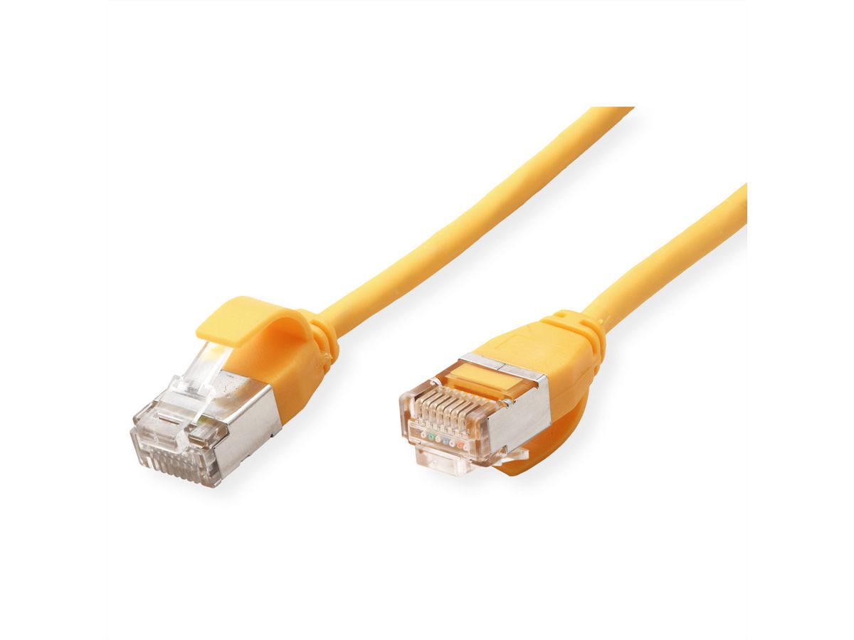 ROLINE U/FTP DataCenter Patch Cord Cat.6A (Class EA), LSOH, slim, yellow, 2 m