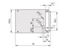 SCHROFF HF-frame type insteekmodule achterpaneel, uitsparing voor een connector, 3 HE, 21 PK