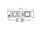 BACHMANN POWER FRAME S 1xCEE7/3 1xCM, 1xUSB 22W 0.2m GST18
