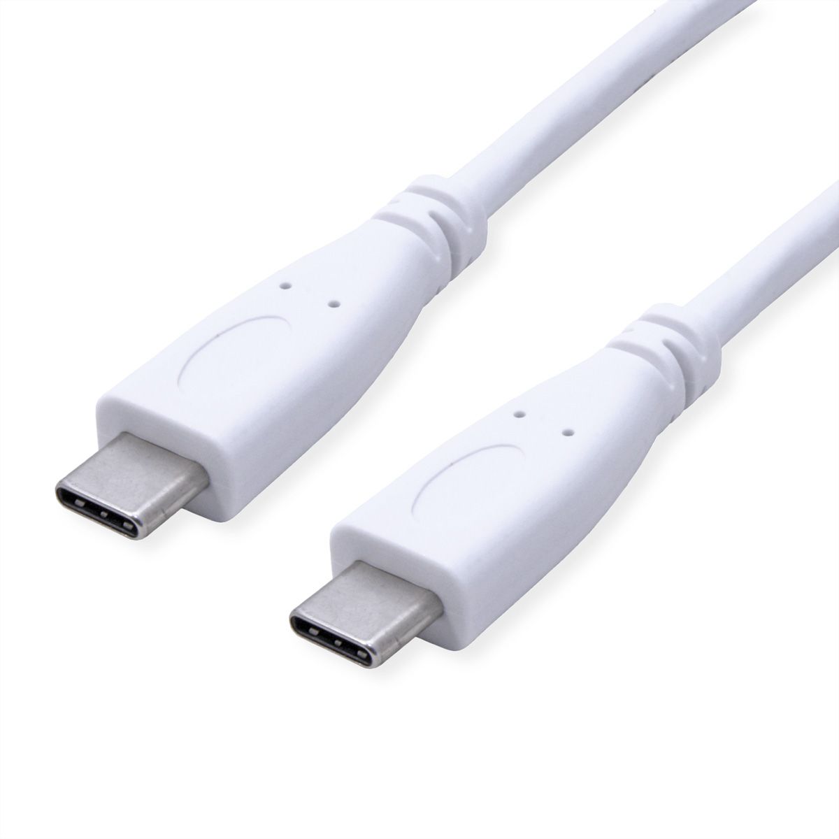 VALUE USB 3.2 Gen 2 kabel, C-C, M/M, 4K UHD-1, 10Gbit/s, Emark, 100W, wit, 0,5 m