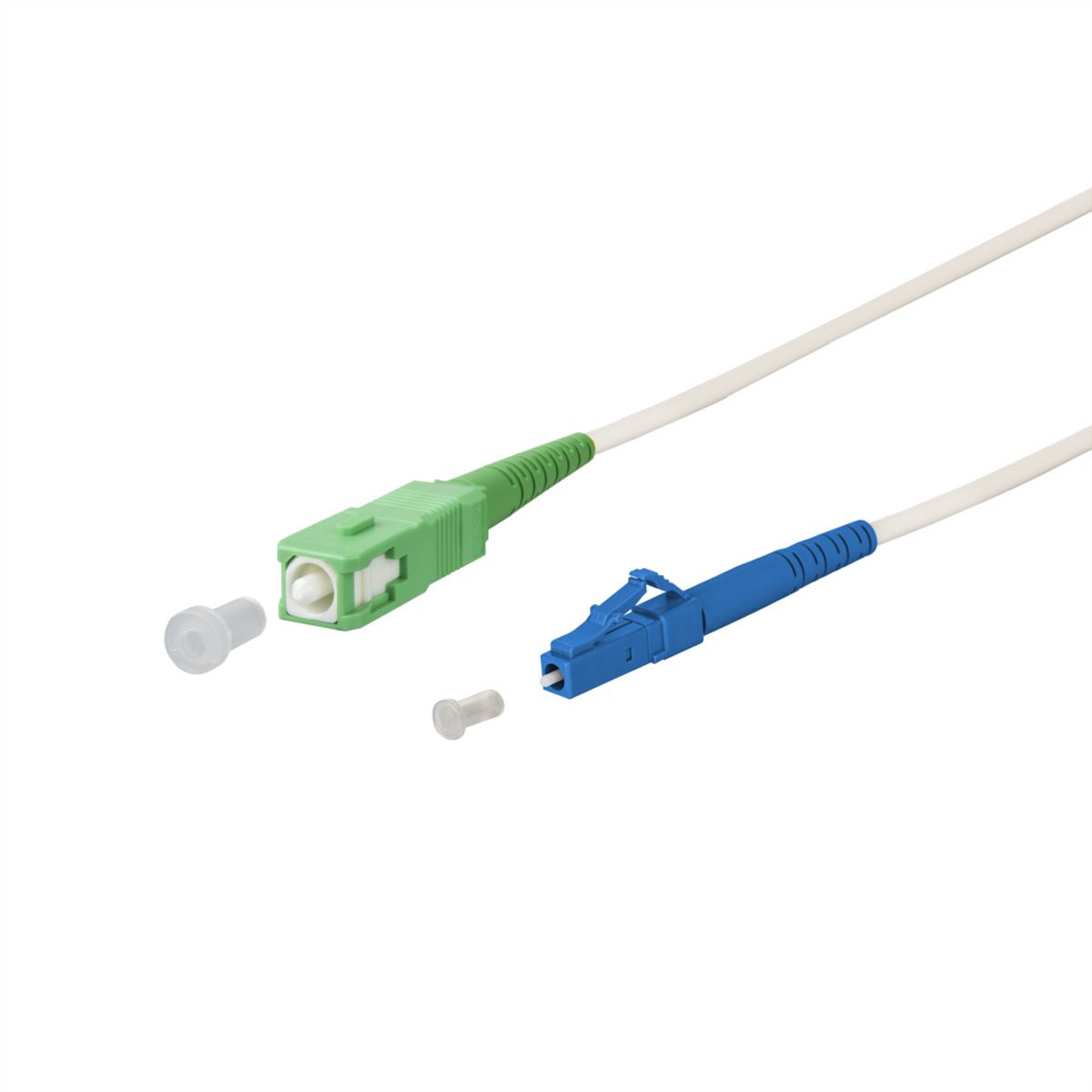 METZ CONNECT OpDAT glasvezelkabel, SC-S APC/LC-S OS2, 2 m