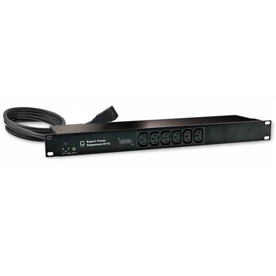 GUDE 8112-6 Expert Power Sequenzer 6x C13 mit Überspannungsschutz und Netzfilter , Anschluß C19