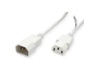 ROLINE GREEN Monitor Power Cable, IEC 320 C14 - C13, white, 0.8 m