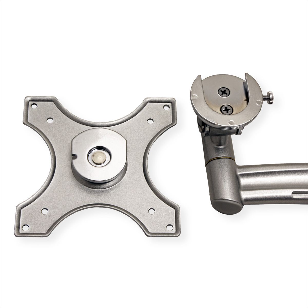 VALUE Dual LCD Monitor Arm, Desk Clamp, 4 Joints, height adjustable separately