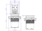 BACHMANN ELEVATOR 1xCEE7/3 1xUSB Charger 2.0m AEH RAL9005