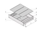 SCHROFF MultipacPRO 19" Chassis, aluminium, voor Eurocards-assemblage, 2 HE, 280 mm
