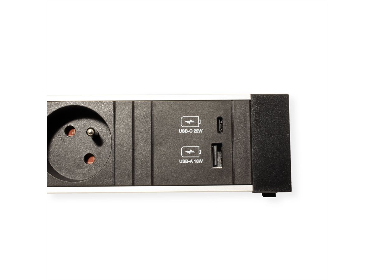 BACHMANN POWER FRAME M 3xUTE 1xUSB A&C 22W 0.2m GST18