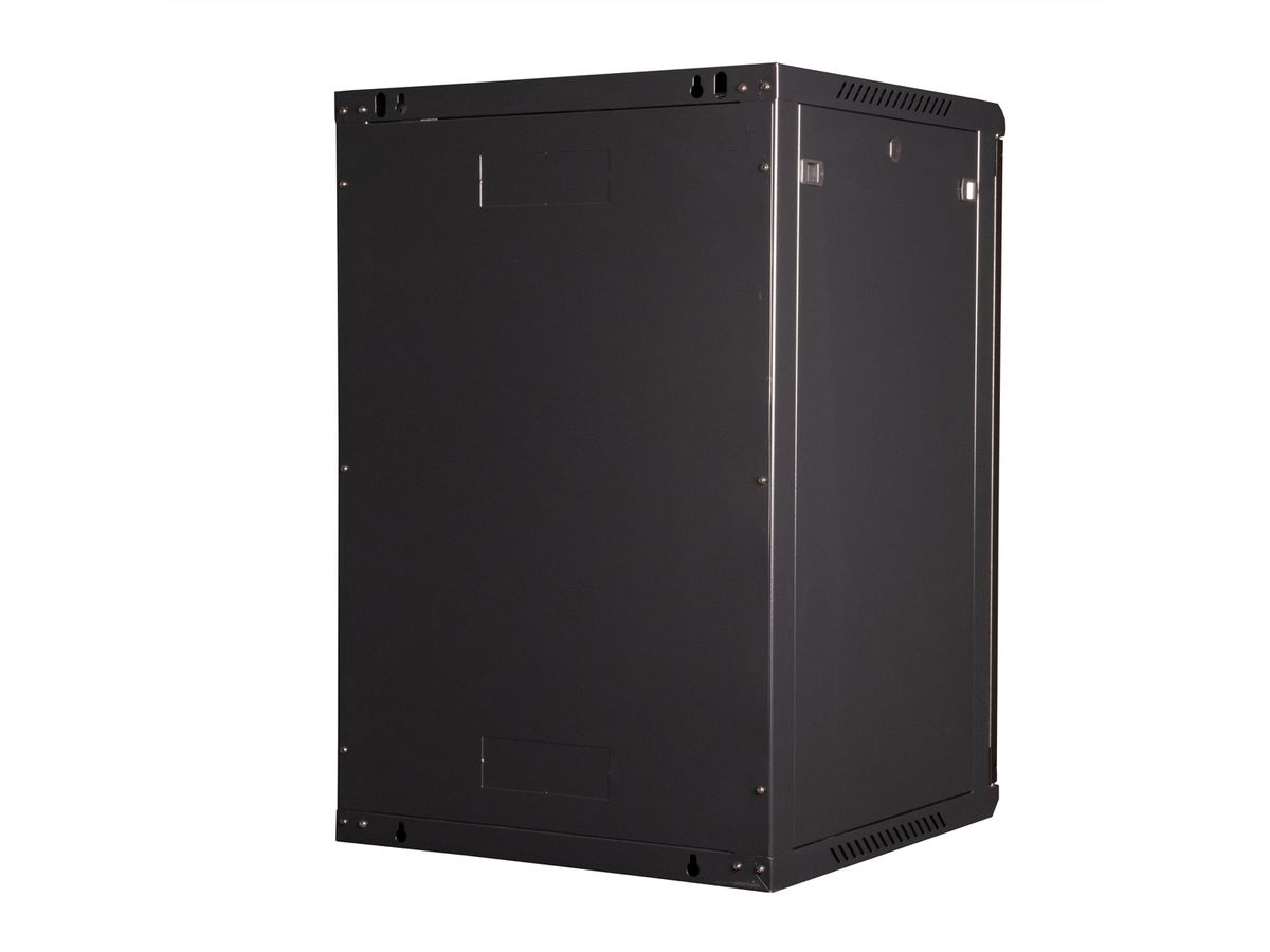 VALUE 19-Zoll Wandgehäuse 18HE, 600x600mm schwarz, Bausatz