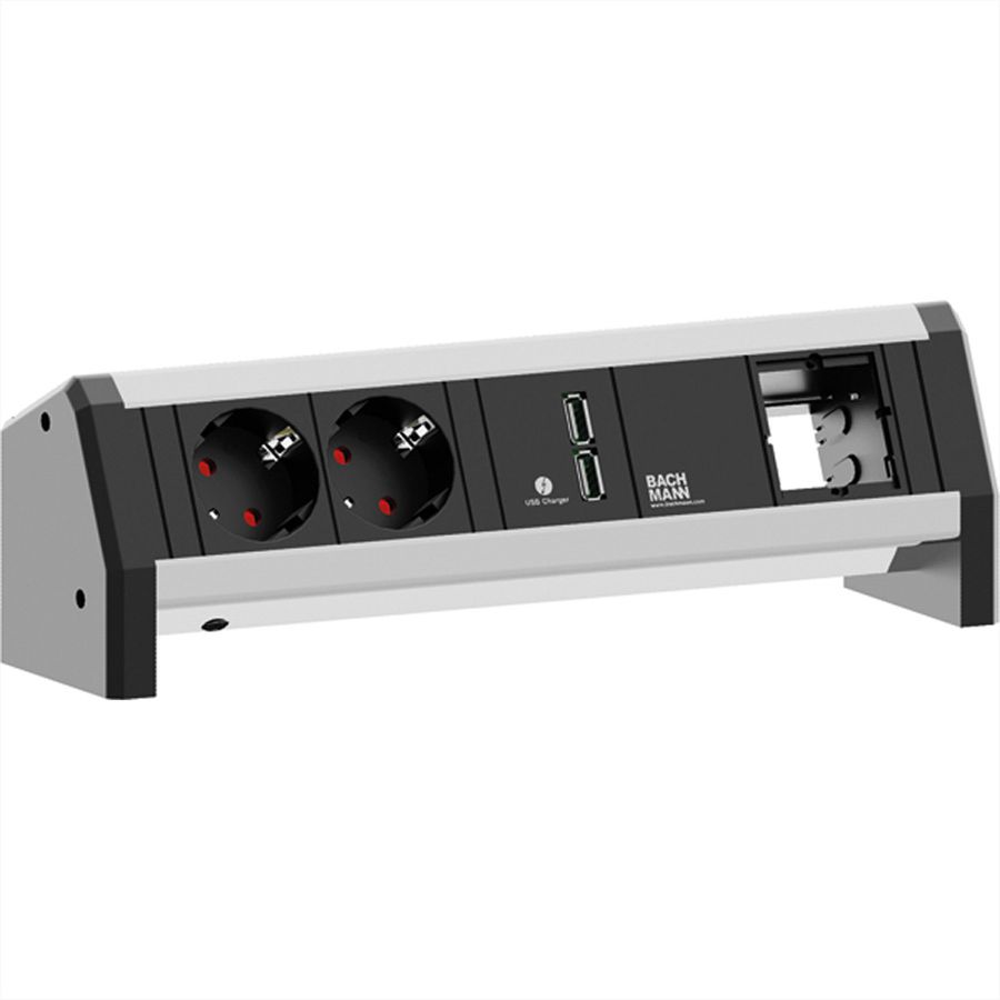 BACHMANN DESK 2x earthing contact 1x USB Charger 1x ABD, 0 m