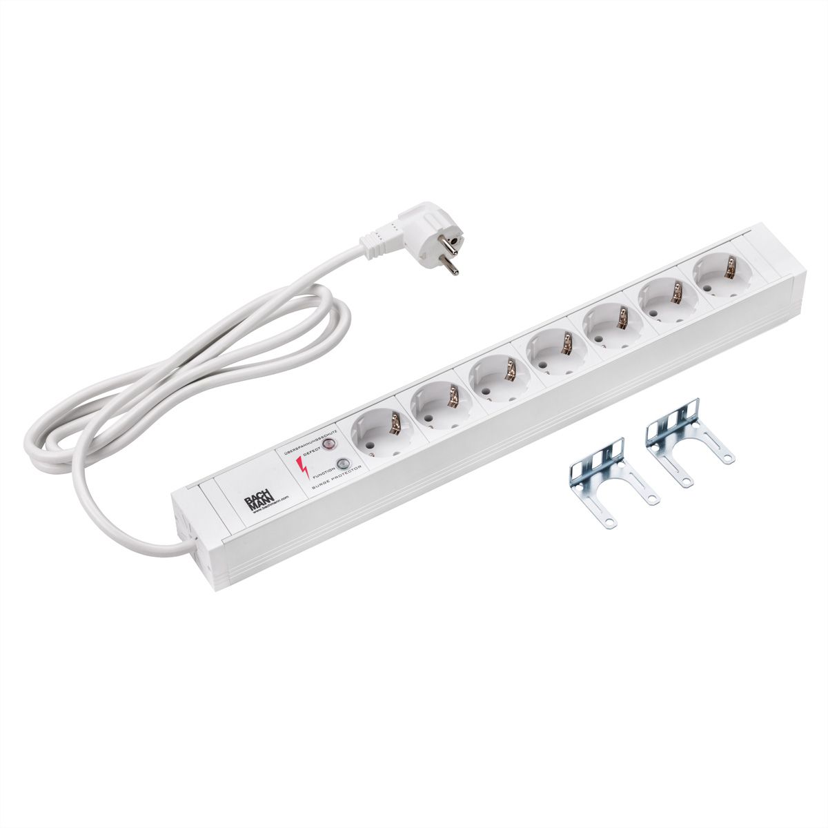BACHMANN 19" 1.5U 7xCEE7/3 ws 1xSPD power 2.0m CEE7/7