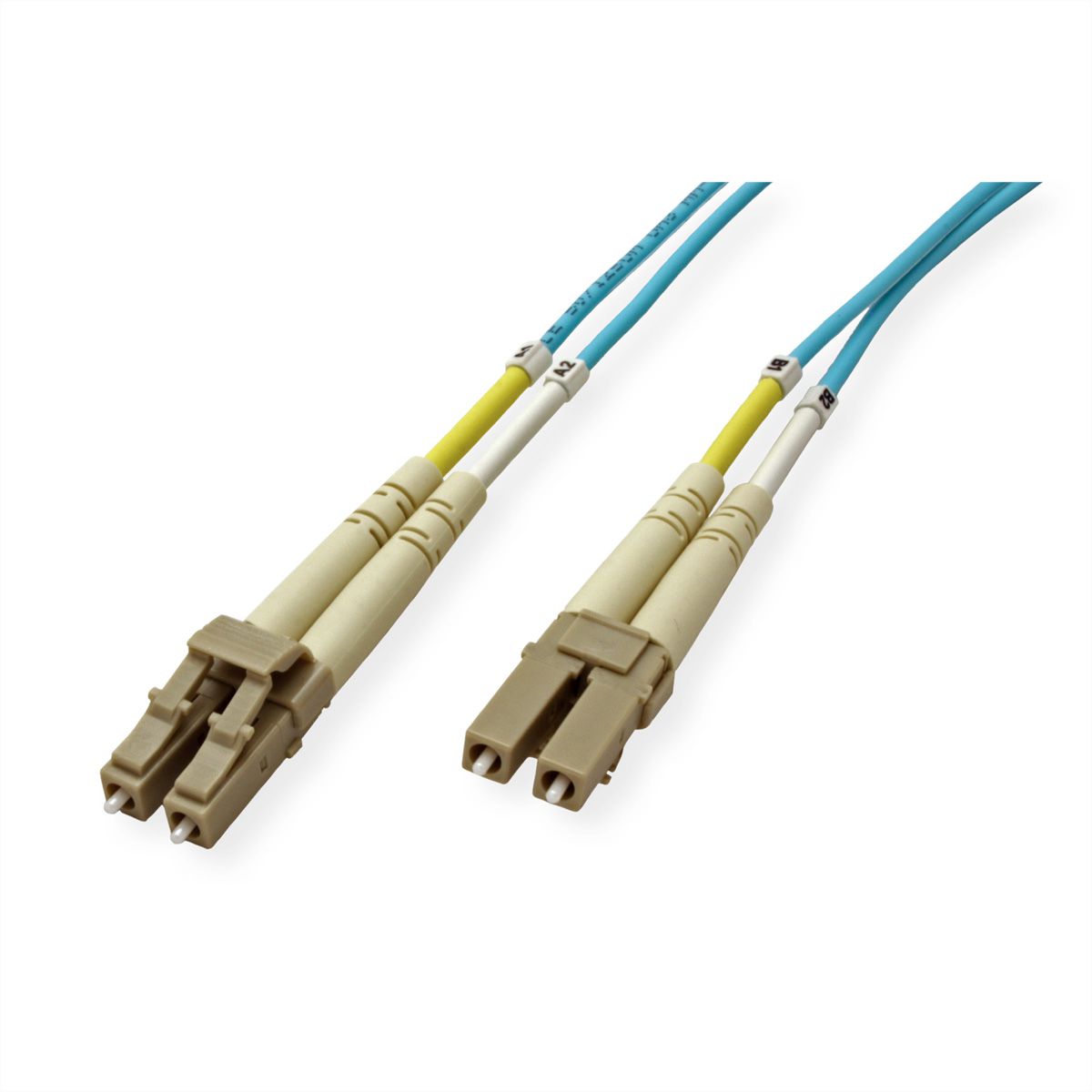 VALUE F.O. kabel 50/125µm, LC/LC, OM3, LSOH, turkoois, 15 m