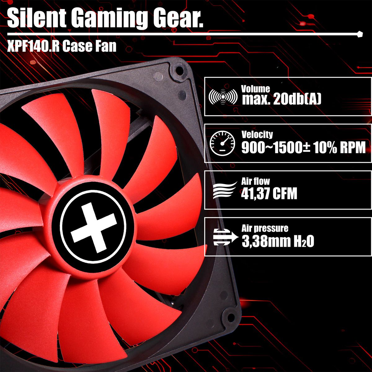 Xilence XPF140.R 140mm Performance Case Fan, 3PIN