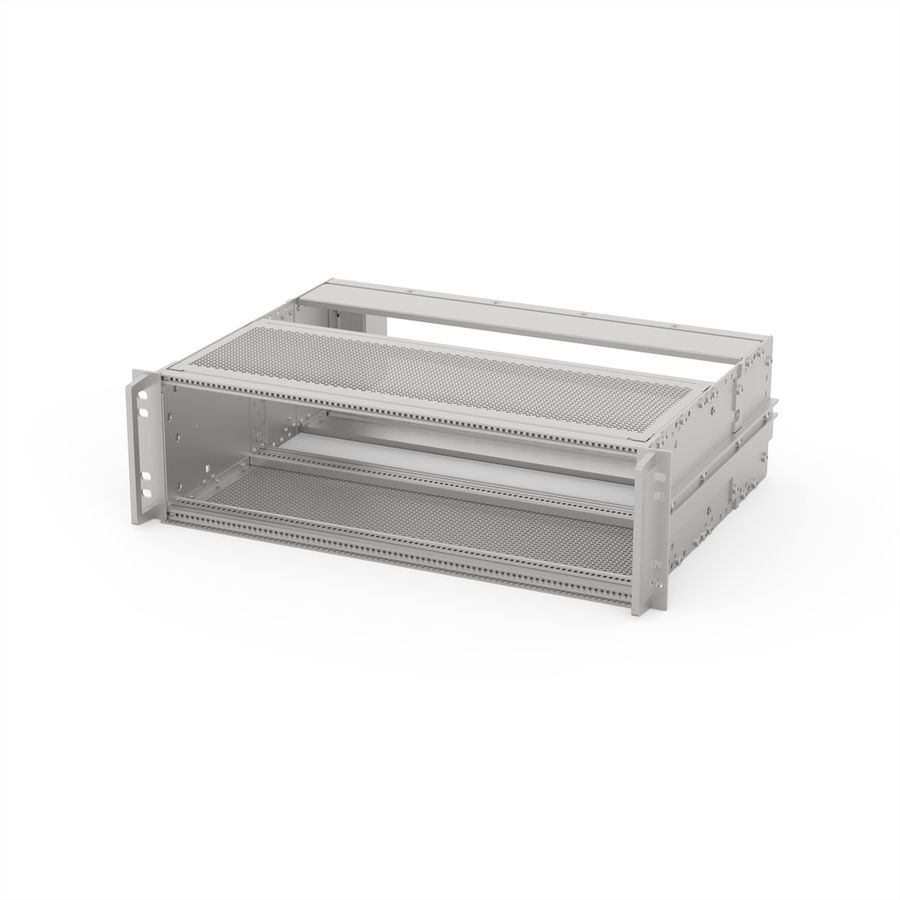 SCHROFF EuropacPRO 19" moduledrager voor rail, afgeschermd, SNCF, CompactPCI, 3 HE, 84 PK, 320 mm