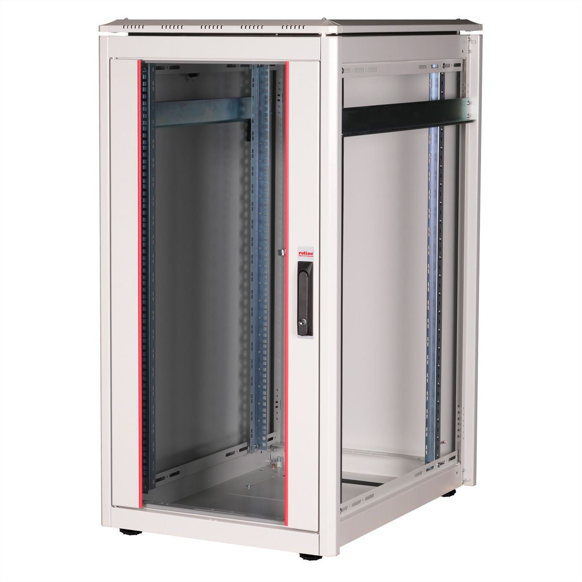 ROLINE 19-inch netwerkkast Pro 22 U, 600x800 BxD Glazen deur grijs