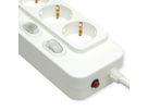VALUE 4-voudige stekkerdoos met afzonderlijke schakelaars, wit, 1,5 m