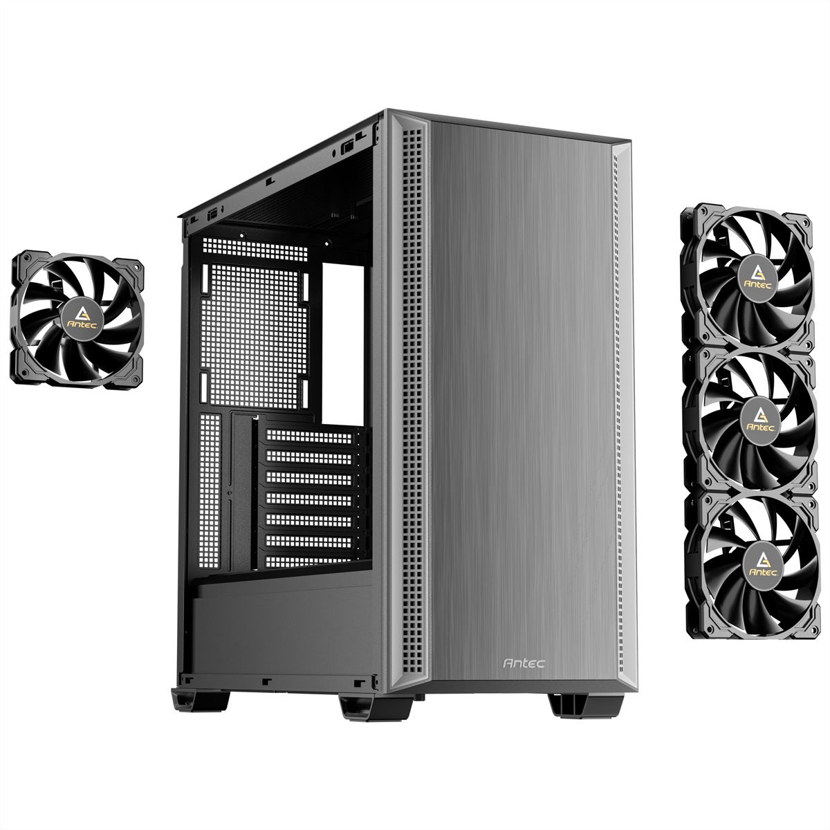 ANTEC Performance P7S Mid Tower ATX M-ATX ITX PC Gehäuse, silberfarben