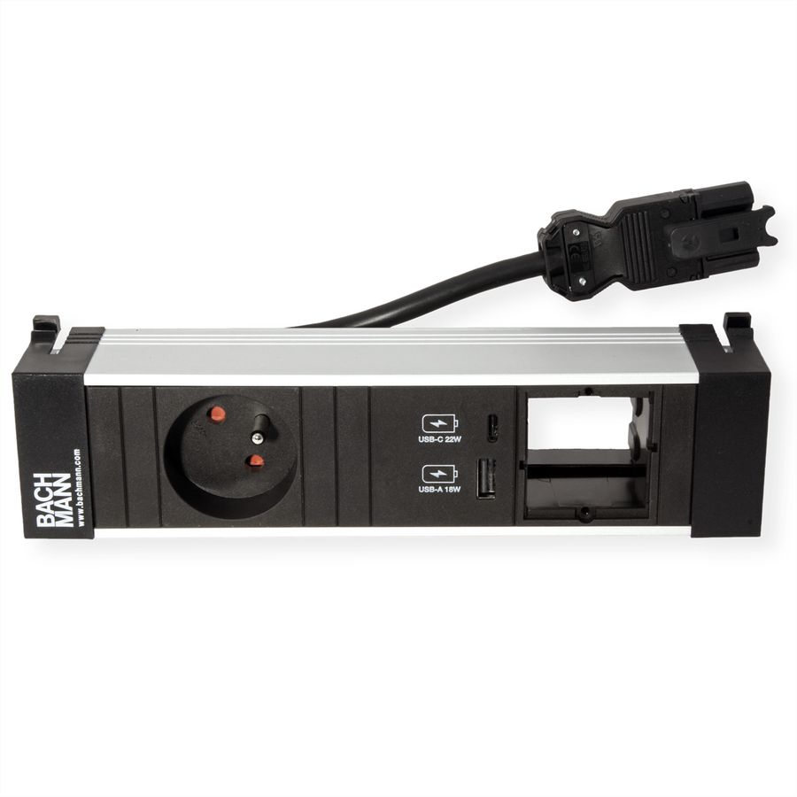 BACHMANN POWER FRAME S 1xUTE 1xCM 1xUSB A/C 22W 0.2m GST18