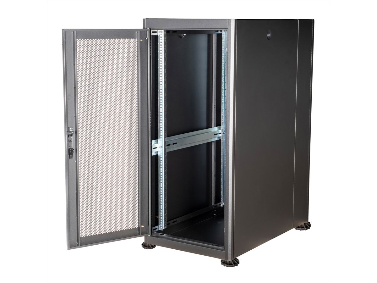 ROLINE 19-inch server cabinet Basic 26 U, 600x1000 WxD perforated black