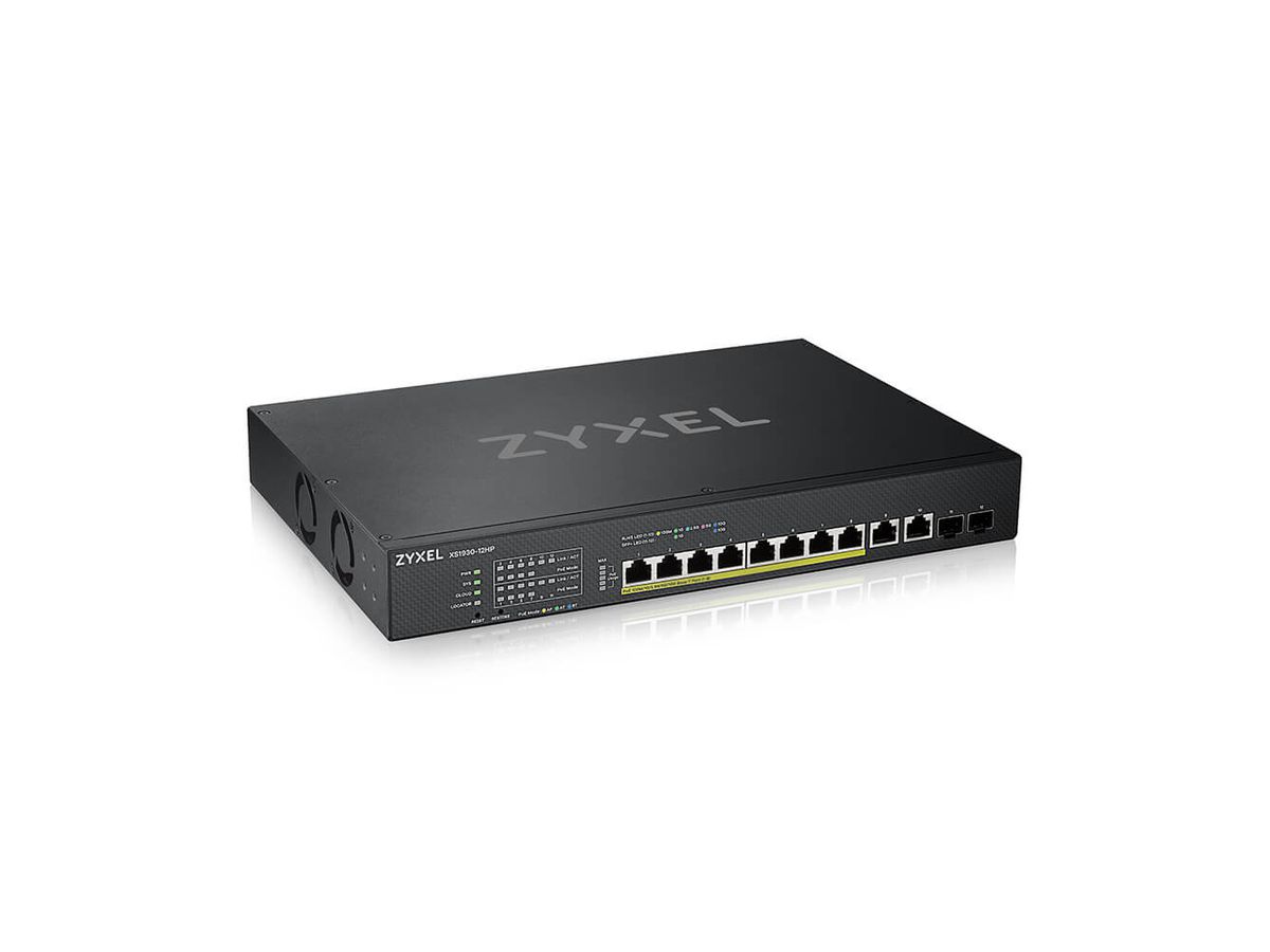 Zyxel XS1930-12HP-ZZ0101F network switch Managed L3 10G Ethernet (100/1000/10000) Power over Ethernet (PoE) Black