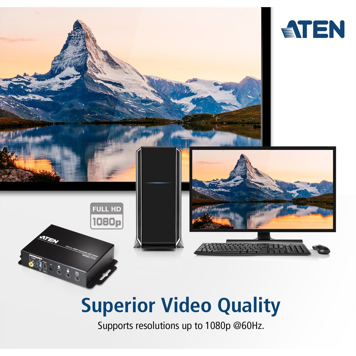 ATEN VC182 VGA zu HDMI Konverter mit Skalierfunktion