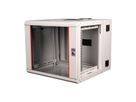 ROLINE 19-inch wandbehuizing Pro 9 U, 600x600 BxD tweedelig draaibaar grijs