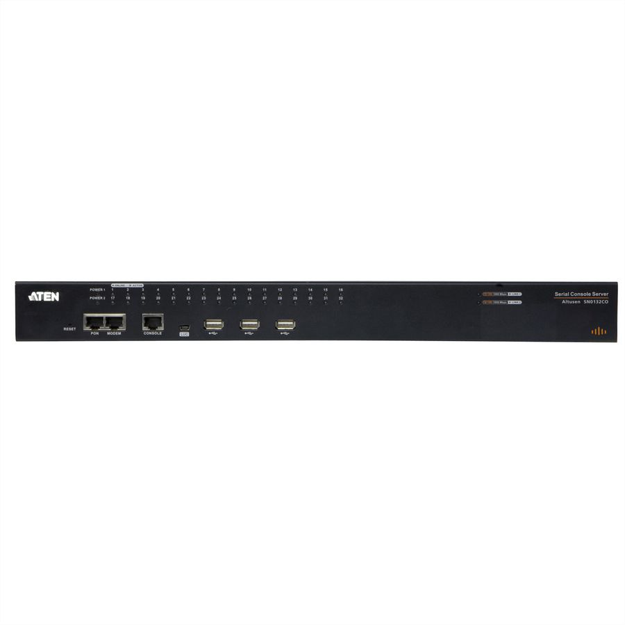 ATEN SN0132O 32-poorts seriële consoleserver met dubbele voeding/LAN