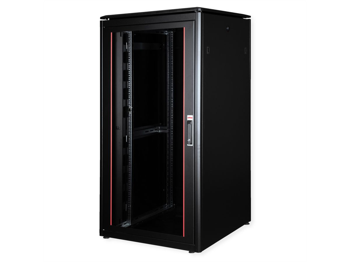 ROLINE 19-inch netwerkkast Pro 32 U , 800x800 BxD Glazen deur zwart