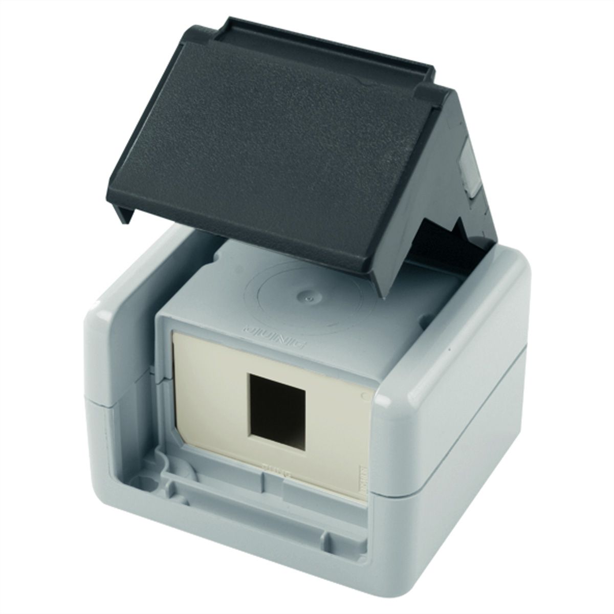 TELEGÄRTNER hous AP IP44, incl. mounting plate for 1x AMJ