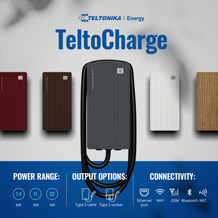 TeltoCharge EVC2002 22 kW 32 A 3-fasen 5 m kabel