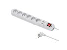 BACHMANN SMART stekkerdoos 6x geaard contact, schakelaar, overspanningsbeveiliging, wit, 1,5 m