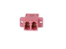 TELEGÄRTNER  LC/APC Duplex adaptor, multimode, cramic sleeve, plastic housing, violet, Z77