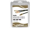 ROLINE GOLD Audio Connection Cable 3.5mm Stereo - 2 x Cinch (RCA), Male - Male, Retail Blister, 2.5 m