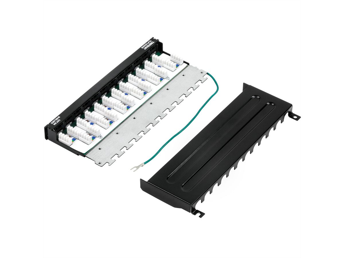 TRENDnet TC-P12C6AS Patchpaneel, 12-poorts Cat.6a afgeschermd voor wandmontage