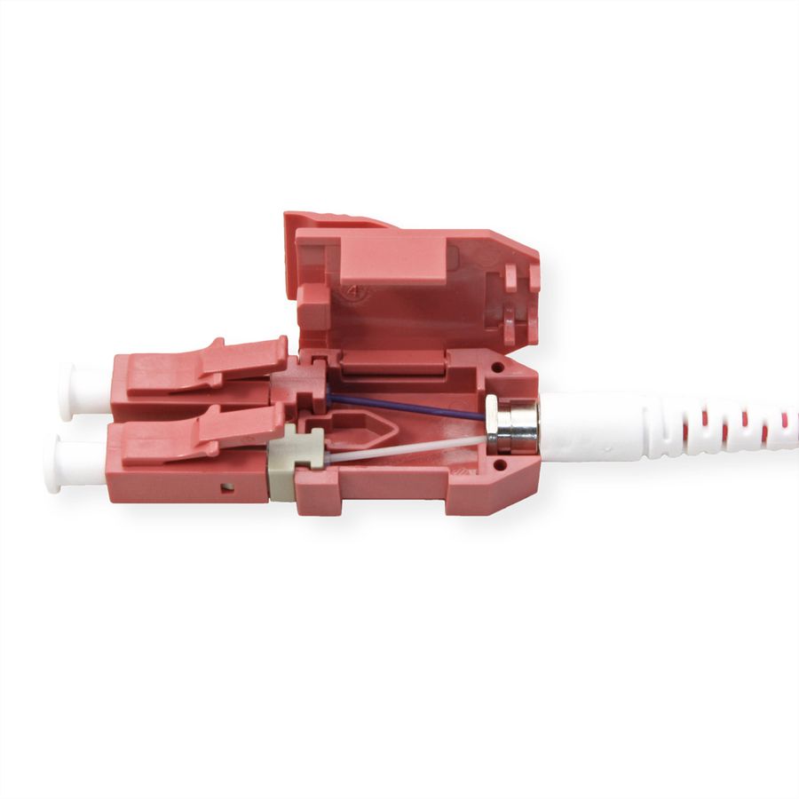 ROLINE Glasvezel Kabel duplex 50/125µm OM4, LC/LC, LSOH, UNIBOOT, violet, 2 m