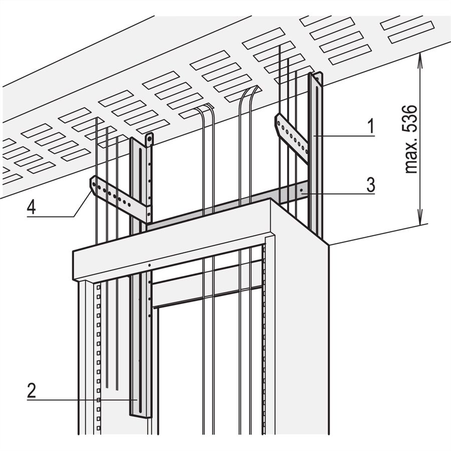 SCHROFF Etsirack Top Mounted Cabling Frame