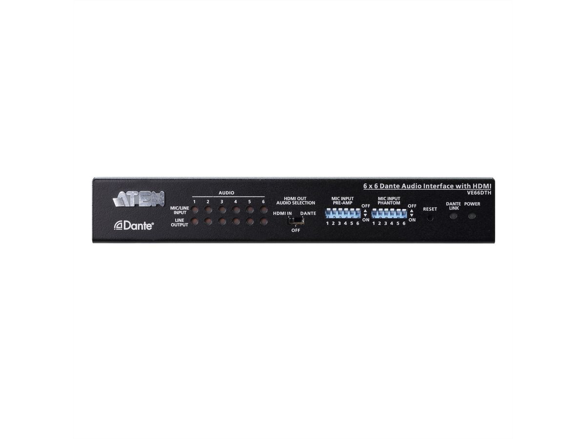 ATEN VE66DTH 6x6 Dante audio interface met HDMI