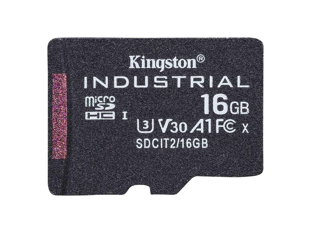 Kingston Technology Industrial flashgeheugen 16 GB MicroSDHC UHS-I Klasse 10