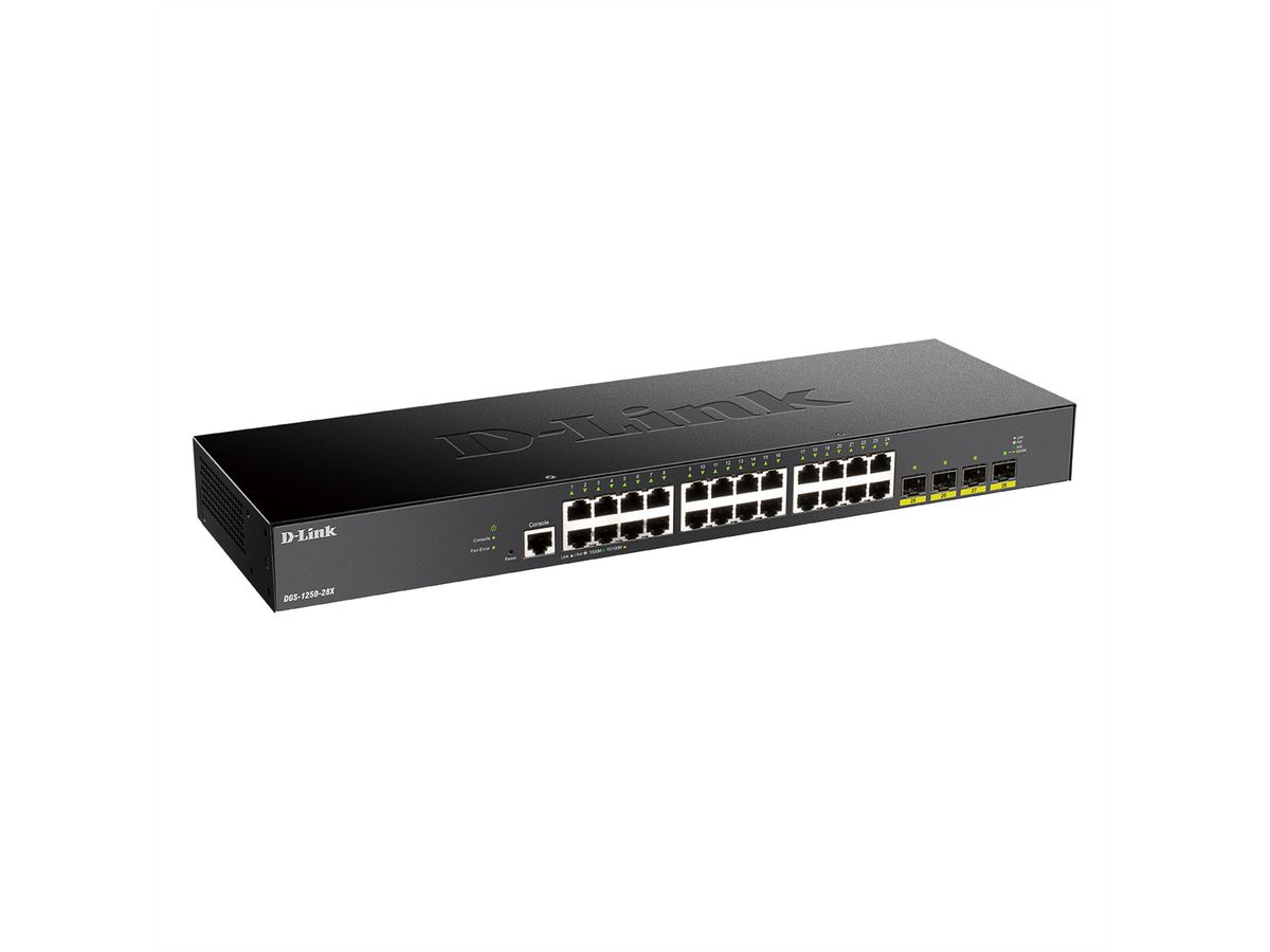 D-Link DGS-1250-28X Gigabit Switch 28-Poorts Smart Managed 4x 10G