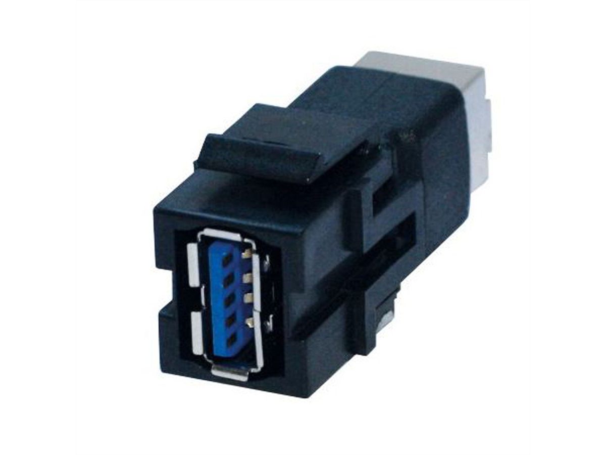 BACHMANN Keystone USB 3.0 coupler A/B socket-socket black