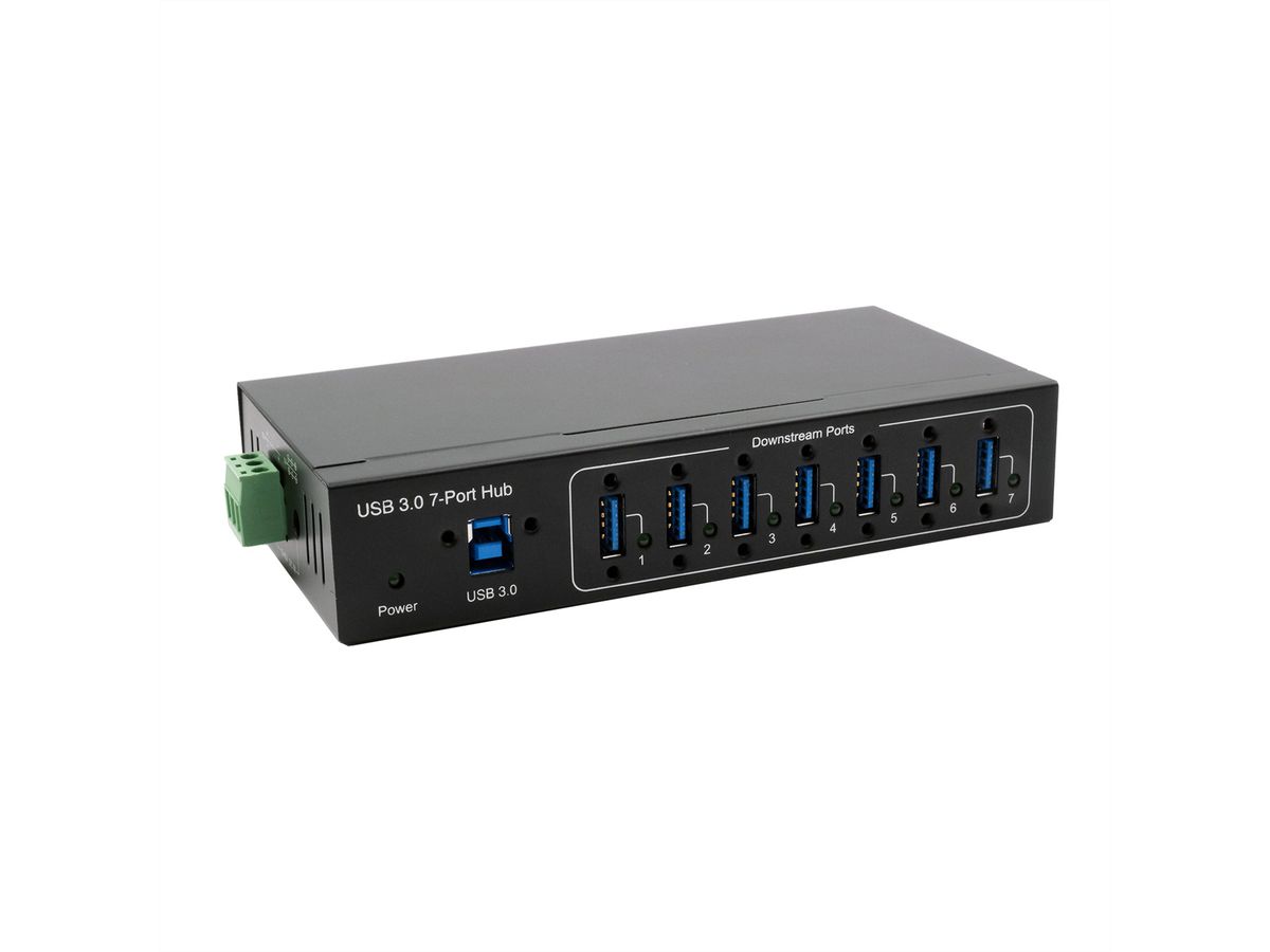 EXSYS EX-11227HMVS 7 Port USB 3.2 Gen 1 Metall HUB VIA VL811+ Chipset