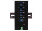 EXSYS EX-11247HMS 7 Port USB 3.2 Gen 1 HUB Din-Rail Kit und Wand VIA VL813 Chipset