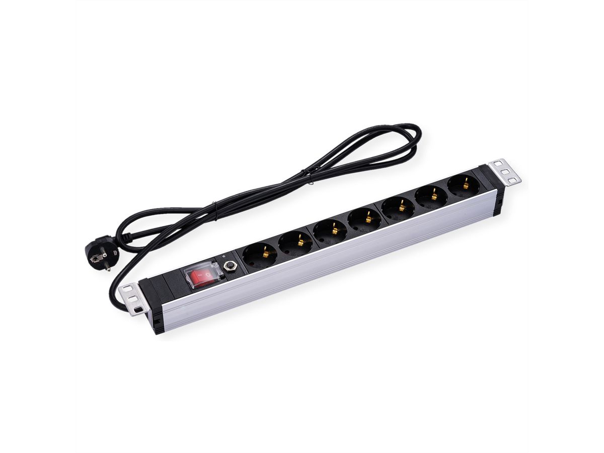 VALUE 19" PDU for Cabinets, 7x, 4000W, CEE 7/7 German Type Plug, 3 m