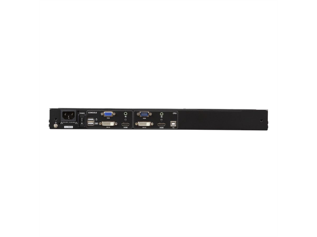 ATEN CL3800NW KVM-Console USB HDMI DVI VGA Dual Rail, DE-Layout