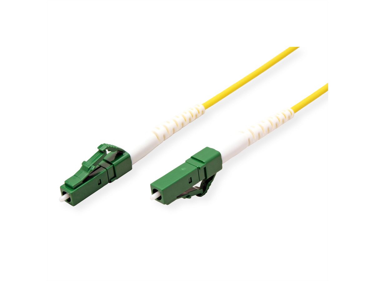 ROLINE Fibre Optic Jumper Cable 9/125µm, OS2, LC/LC, APC, simplex, LSOH, yellow, 1 m