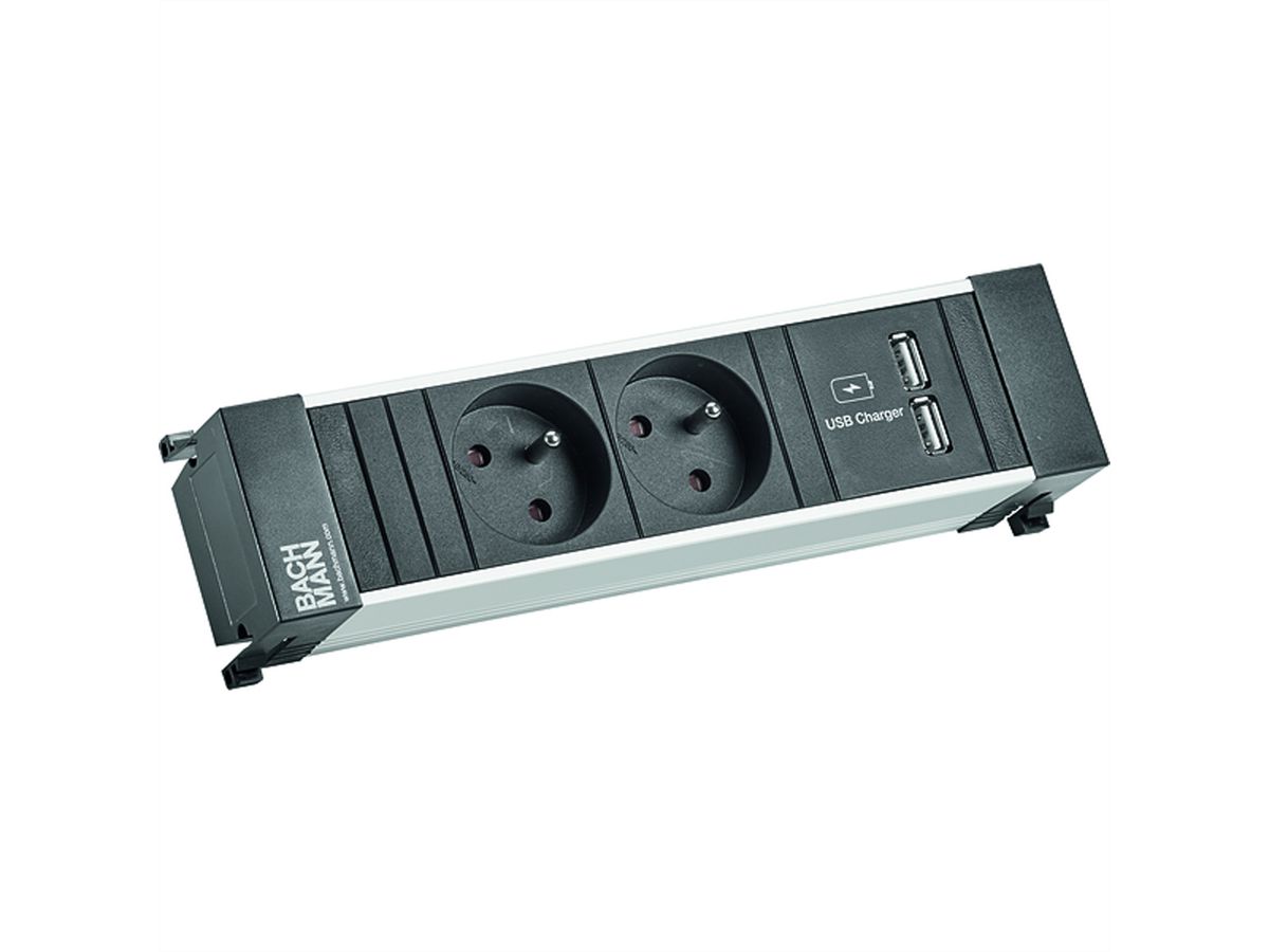 BACHMANN POWER FRAME 2xUTE 1xUSB Charge current 2.0m AEH