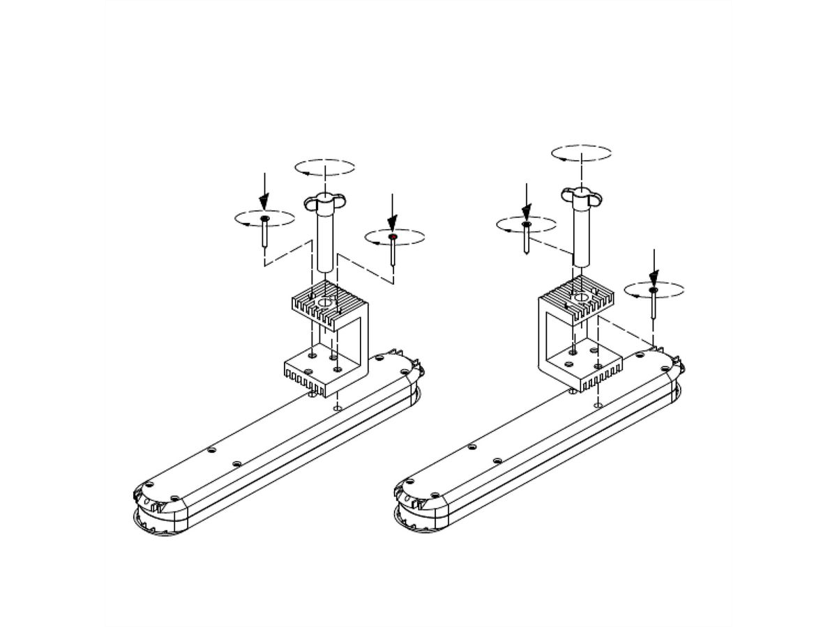 BACHMANN schroefbevestiging, Schroefbevestiging voor SMART Line wit