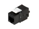 ROLINE Cat.6A (Klasse EA) Keystone, niet afgeschermd, zonder gereedschap, compact, zwart